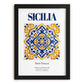 Sicilia (Sicily), Italy – Travel Wall Art, in sleek black frame
