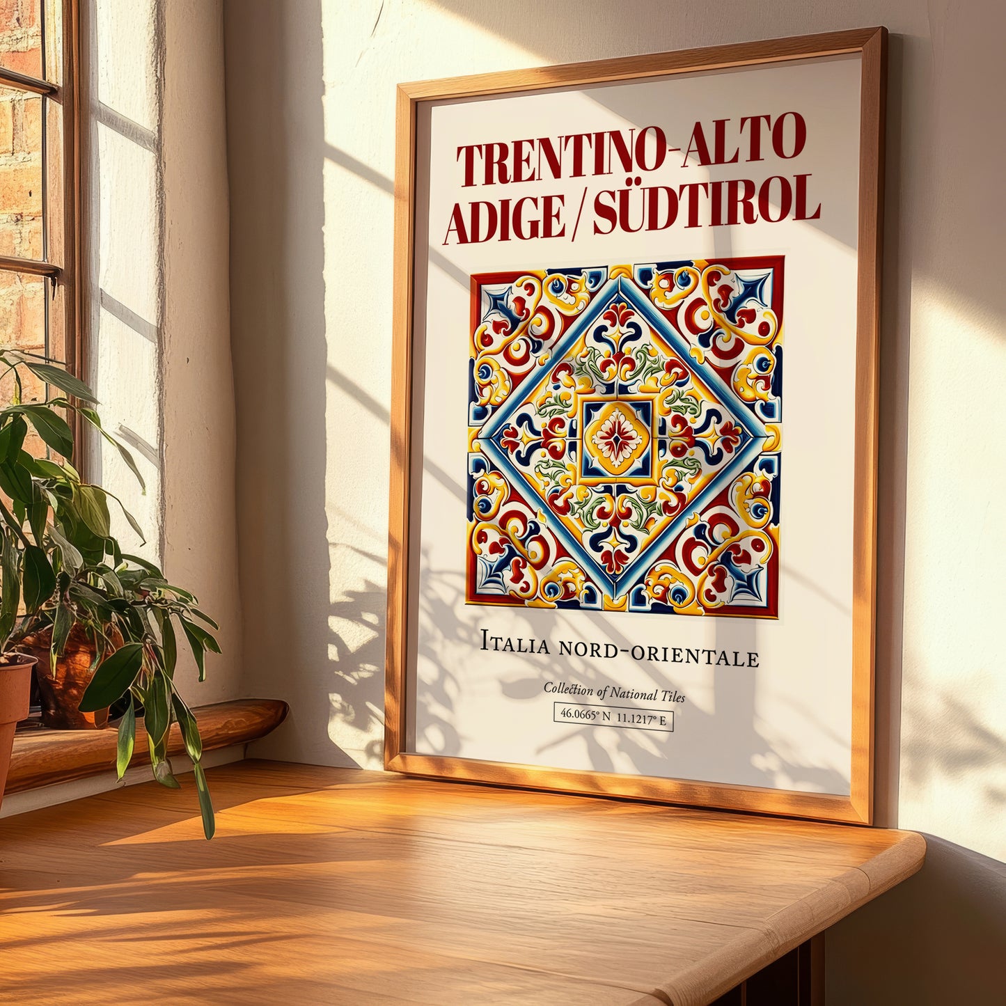 Trentino-Alto Adige/Südtirol, Italy – Travel Print, clean layout with no caption