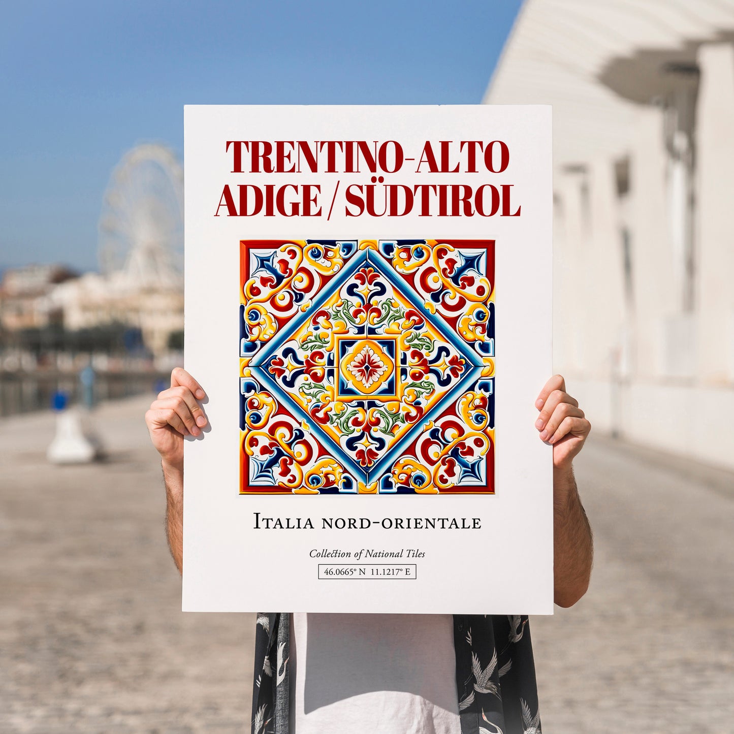 Trentino-Alto Adige/Südtirol, Italy – Travel Print, no-text version framed in wood
