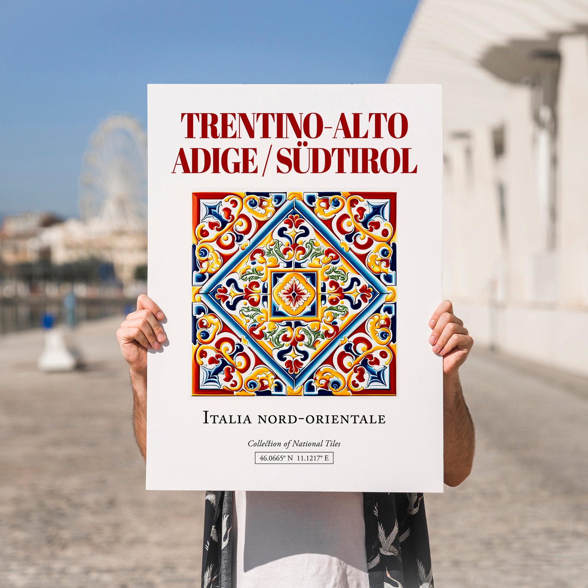 Trentino-Alto Adige/Südtirol, Italy – Travel Print, no-text version framed in wood
