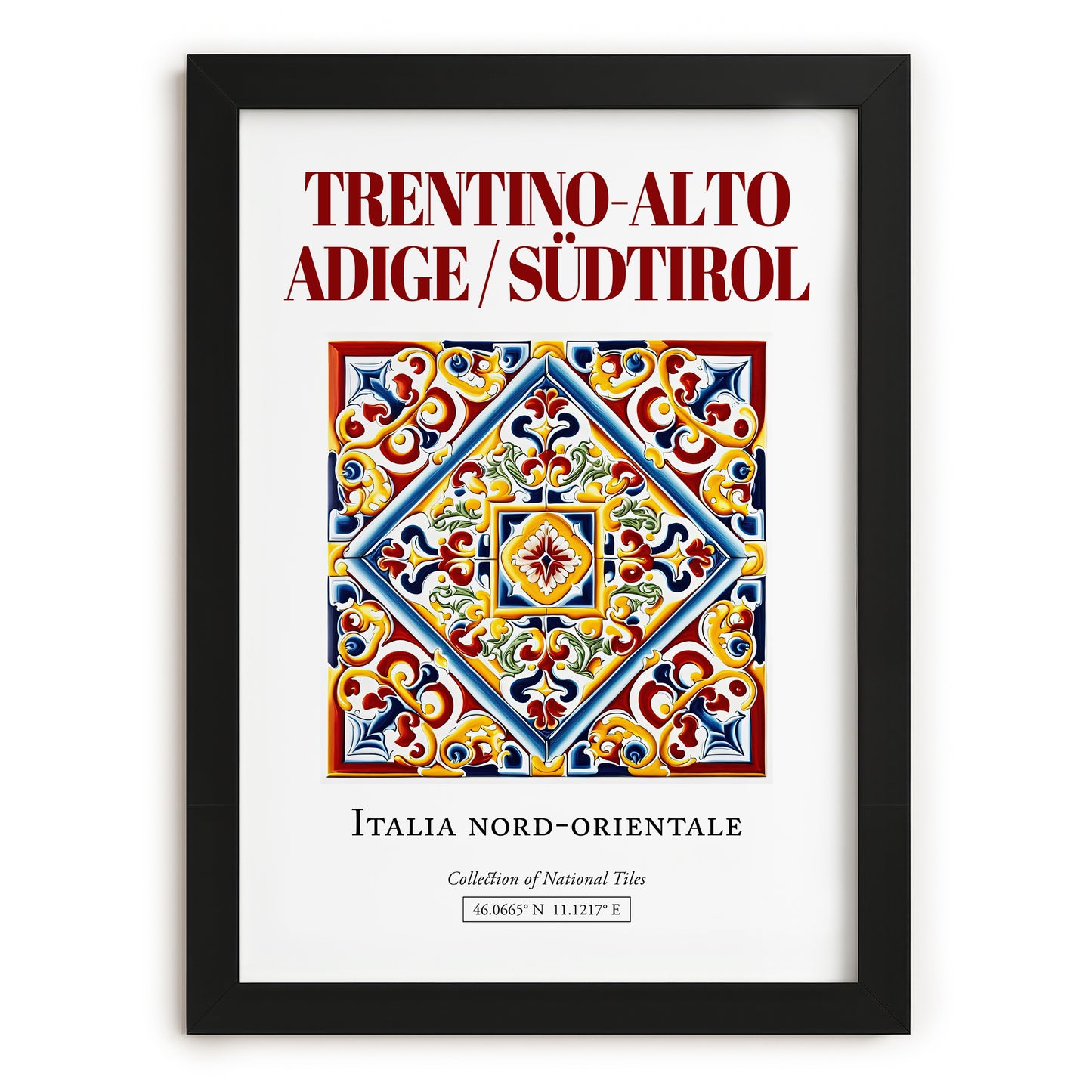 Trentino-Alto Adige/Südtirol, Italy – Travel Print, in sleek black frame