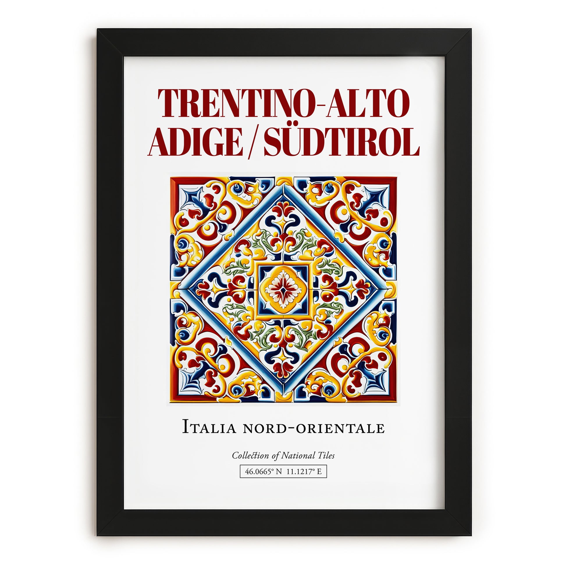Trentino-Alto Adige/Südtirol, Italy – Travel Print, in sleek black frame