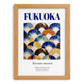 Fukuoka, Japan – Travel Poster, set in oak frame