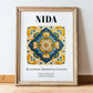 Nida, Lithuania – Wanderlust-Inspired Poster, in wooden frame leaning on the floor