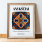 Anykščiai, Lithuania – Away From Home Poster, in wooden frame leaning on the floor