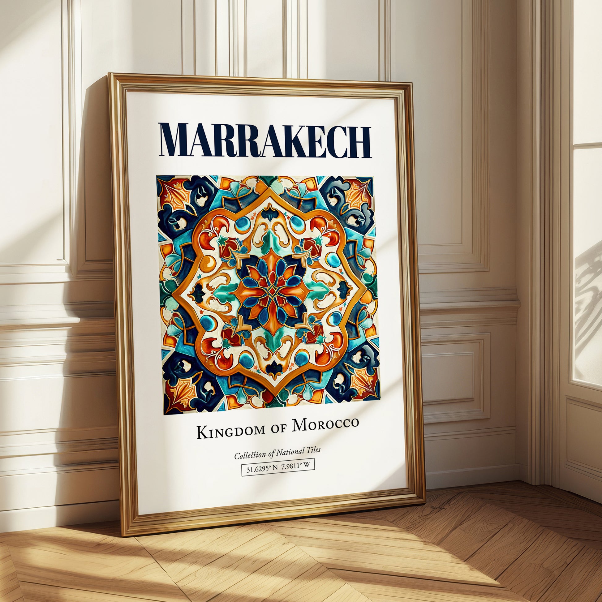 Marrakech, Morocco – Global Cities Wall Print, styled in a charming Paris street view