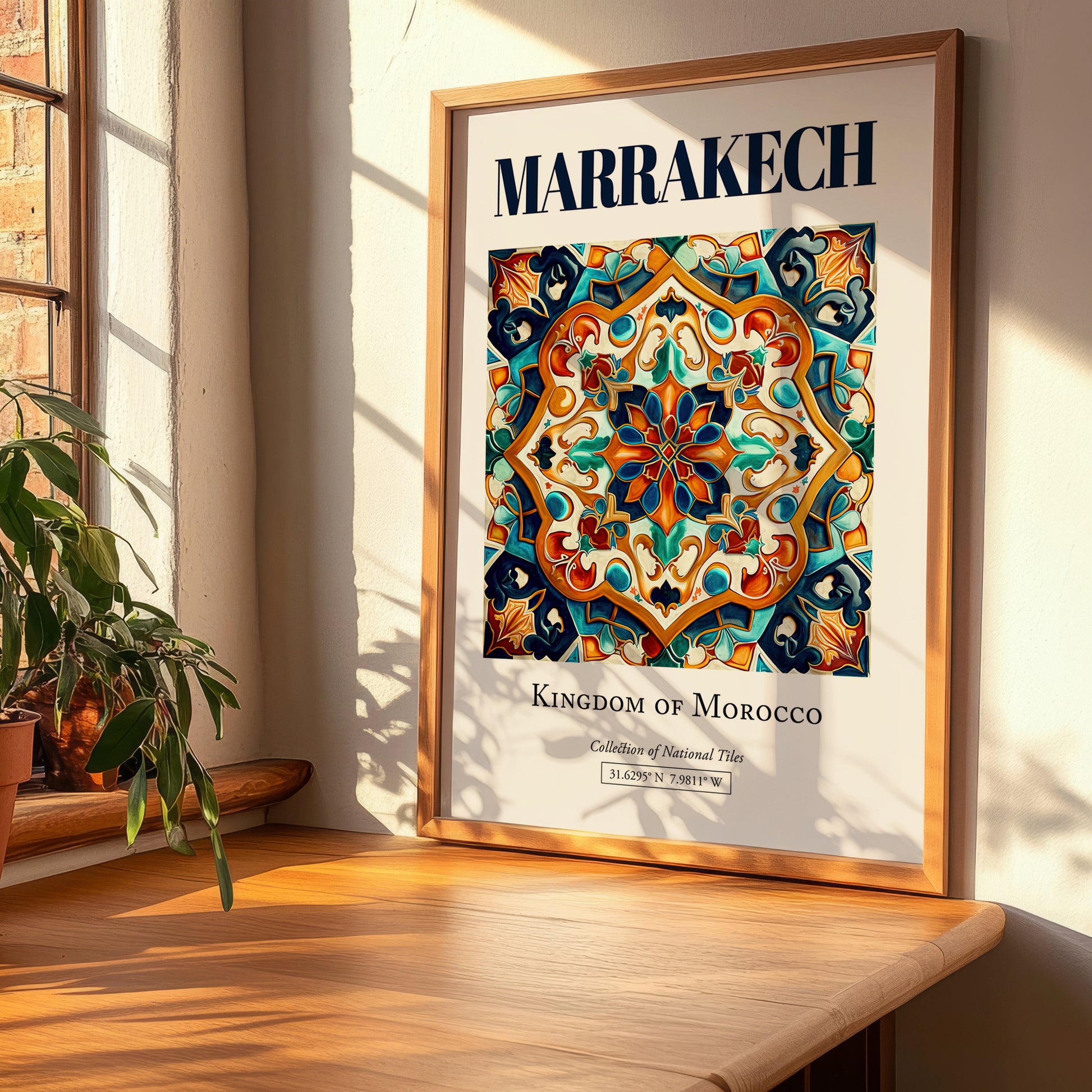 Marrakech, Morocco – Global Cities Wall Print, clean layout with no caption
