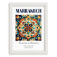 Marrakech, Morocco – Global Cities Wall Print, placed in minimal white frame