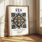 Fes, Morocco – Travel Poster, styled in a charming Paris street view
