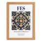 Fes, Morocco – Travel Poster, set in oak frame