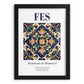 Fes, Morocco – Travel Poster, in sleek black frame