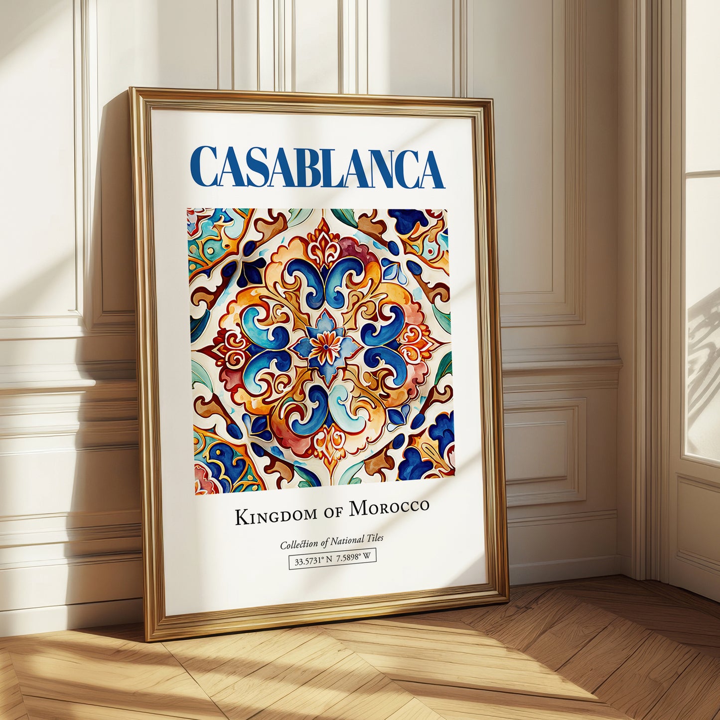 Casablanca, Morocco – Travel Wall Decor, styled in a charming Paris street view