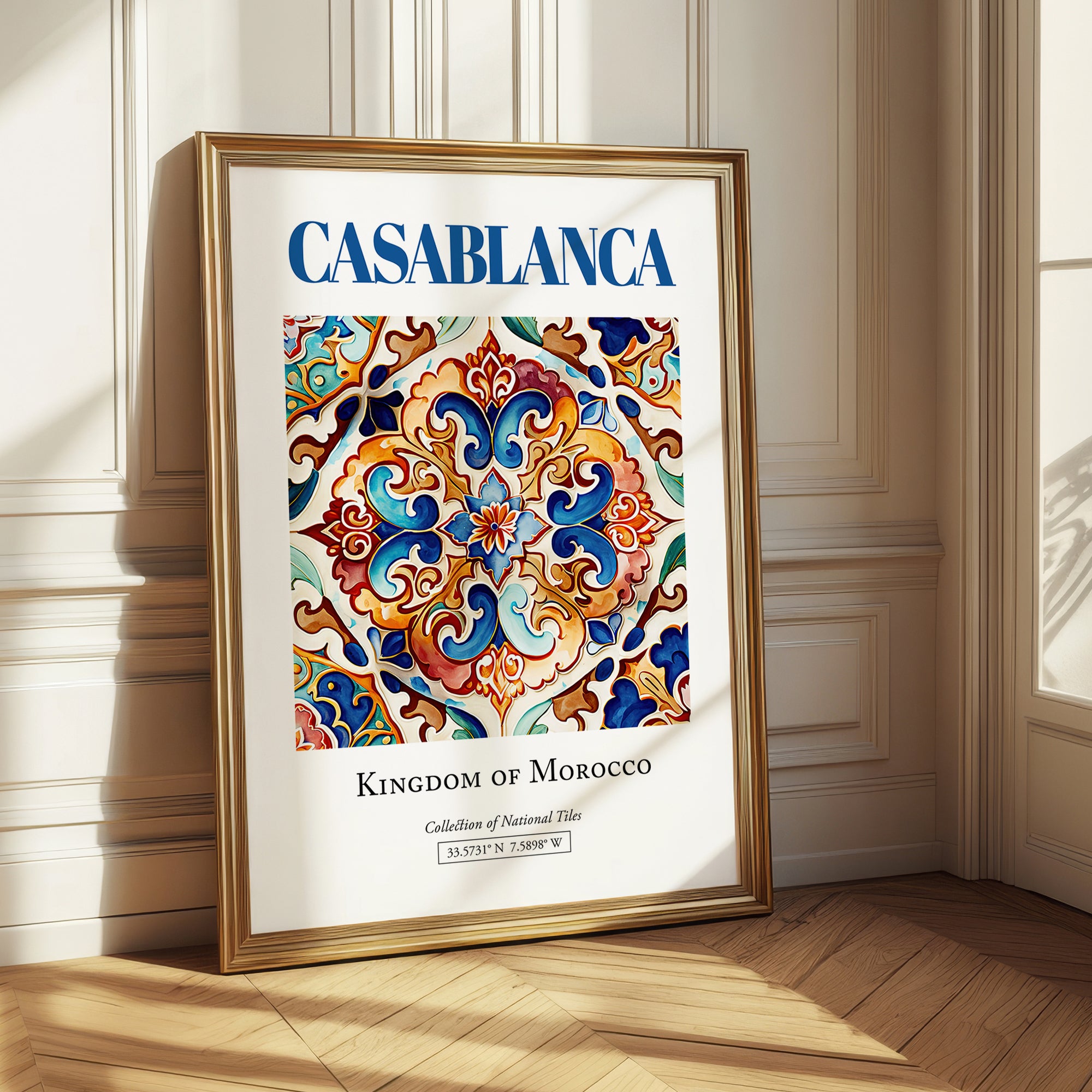 Casablanca, Morocco – Travel Wall Decor, styled in a charming Paris street view