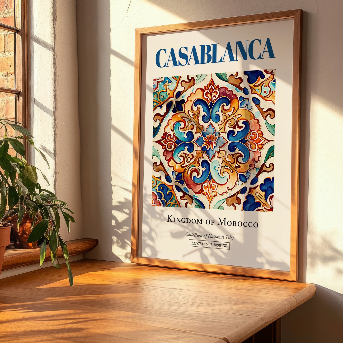 Casablanca, Morocco – Travel Wall Decor, clean layout with no caption