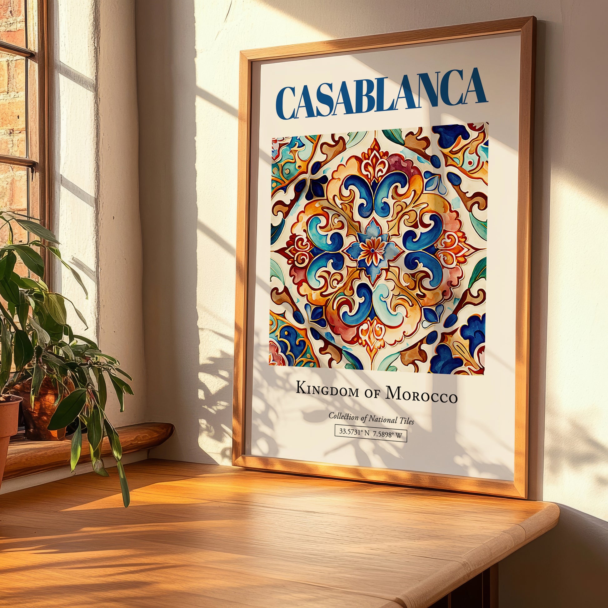 Casablanca, Morocco – Travel Wall Decor, clean layout with no caption