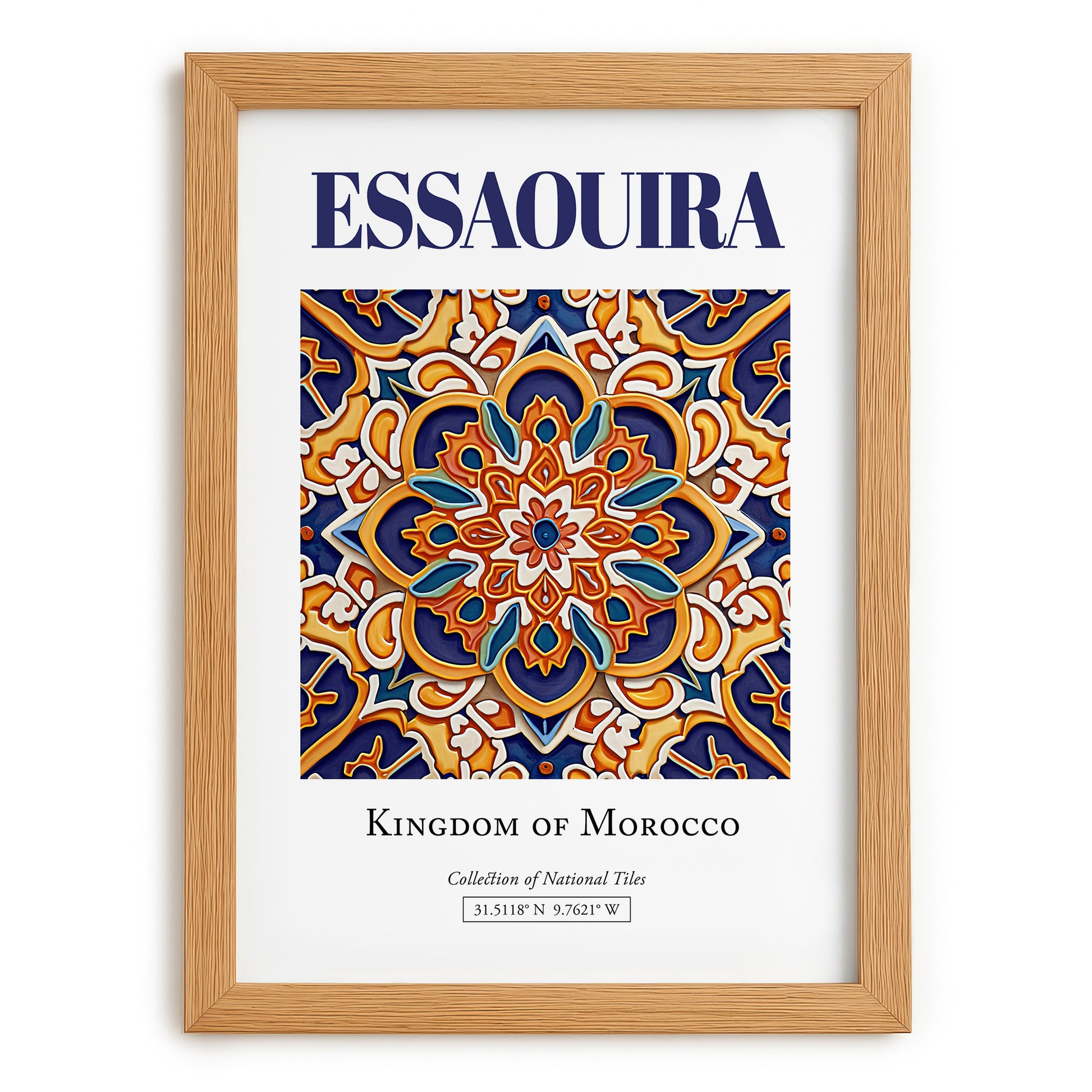 Essaouira, Morocco – Travel Wall Decor, set in oak frame