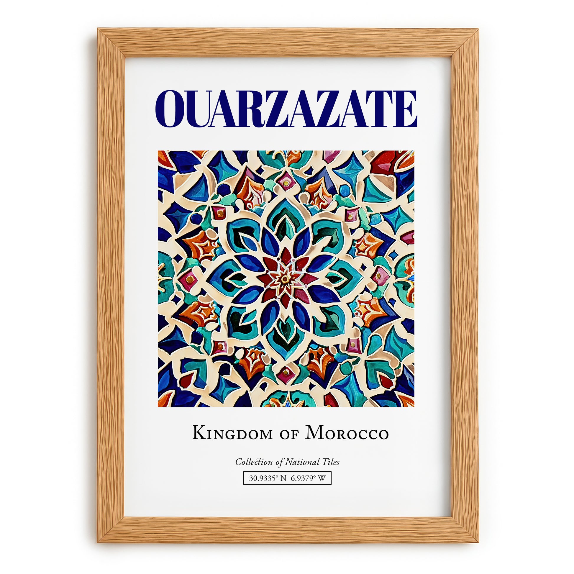 Ouarzazate, Morocco – Travel Wall Art, set in oak frame