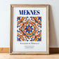 Meknes, Morocco – Travel Wall Decor, in wooden frame leaning on the floor