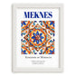 Meknes, Morocco – Travel Wall Decor, placed in minimal white frame