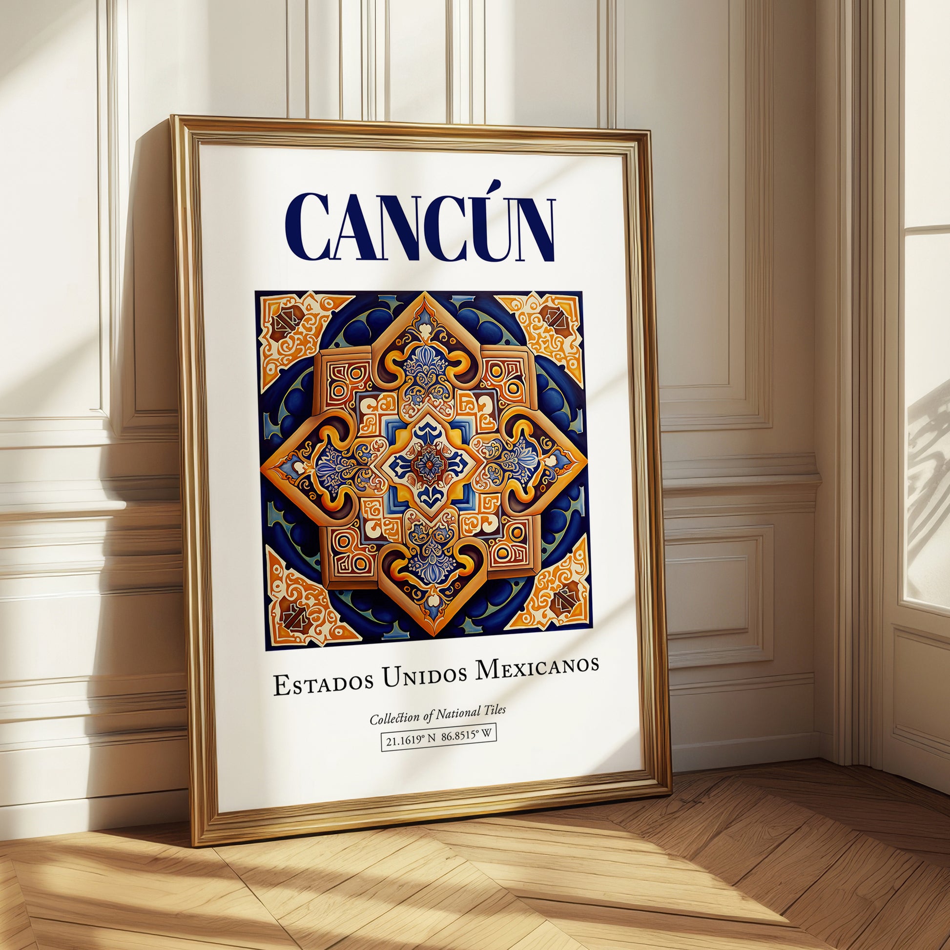 Cancún, Mexico – Travel Poster, styled in a charming Paris street view