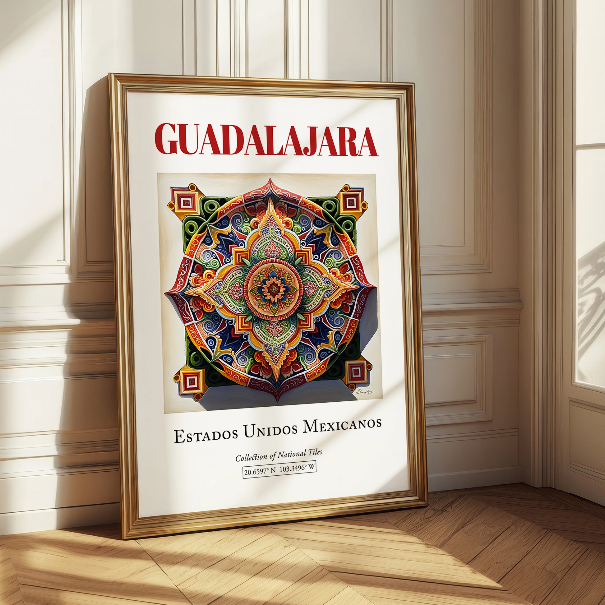 Guadalajara, Mexico – Travel Poster, styled in a charming Paris street view
