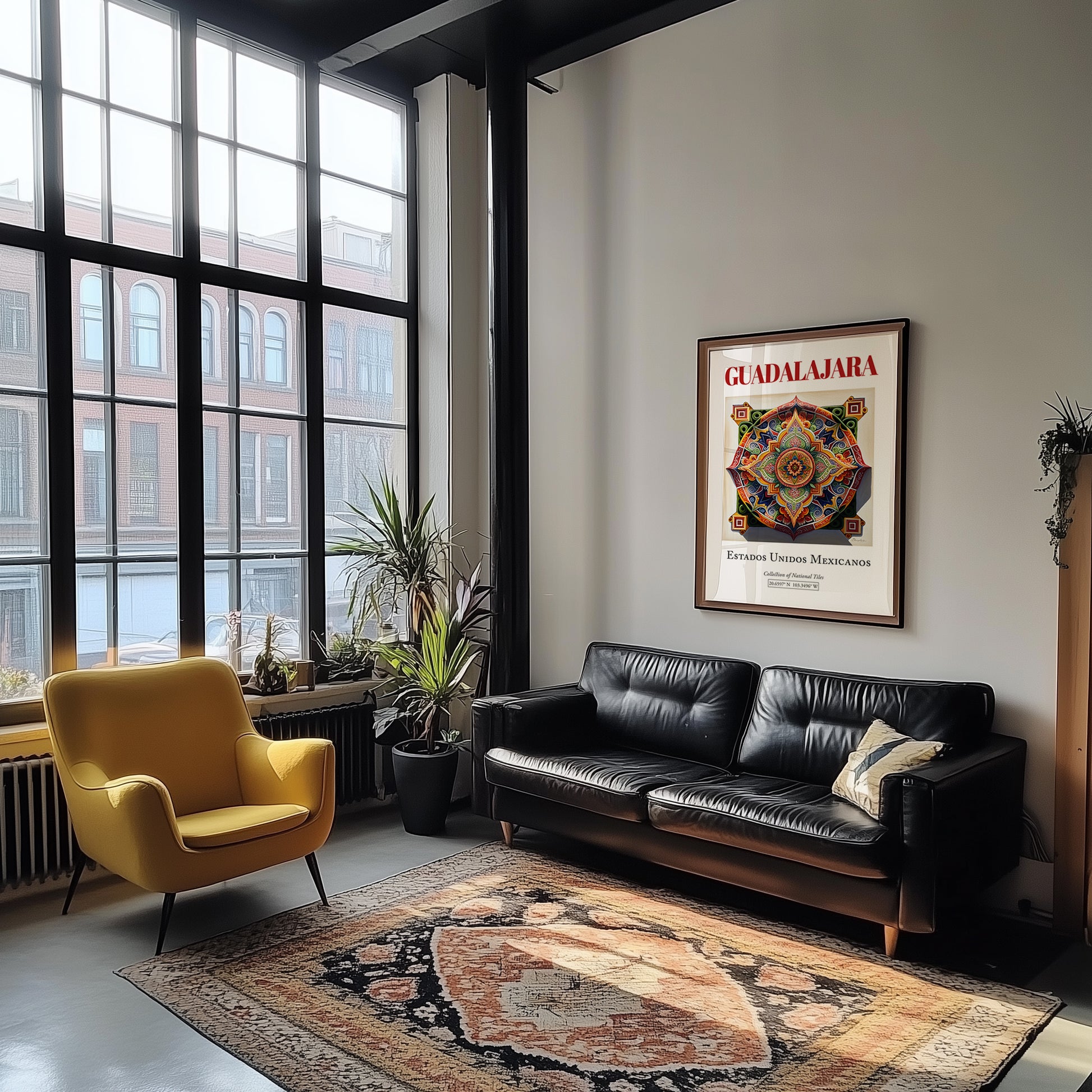 Guadalajara, Mexico – Travel Poster, unframed on coastal sand