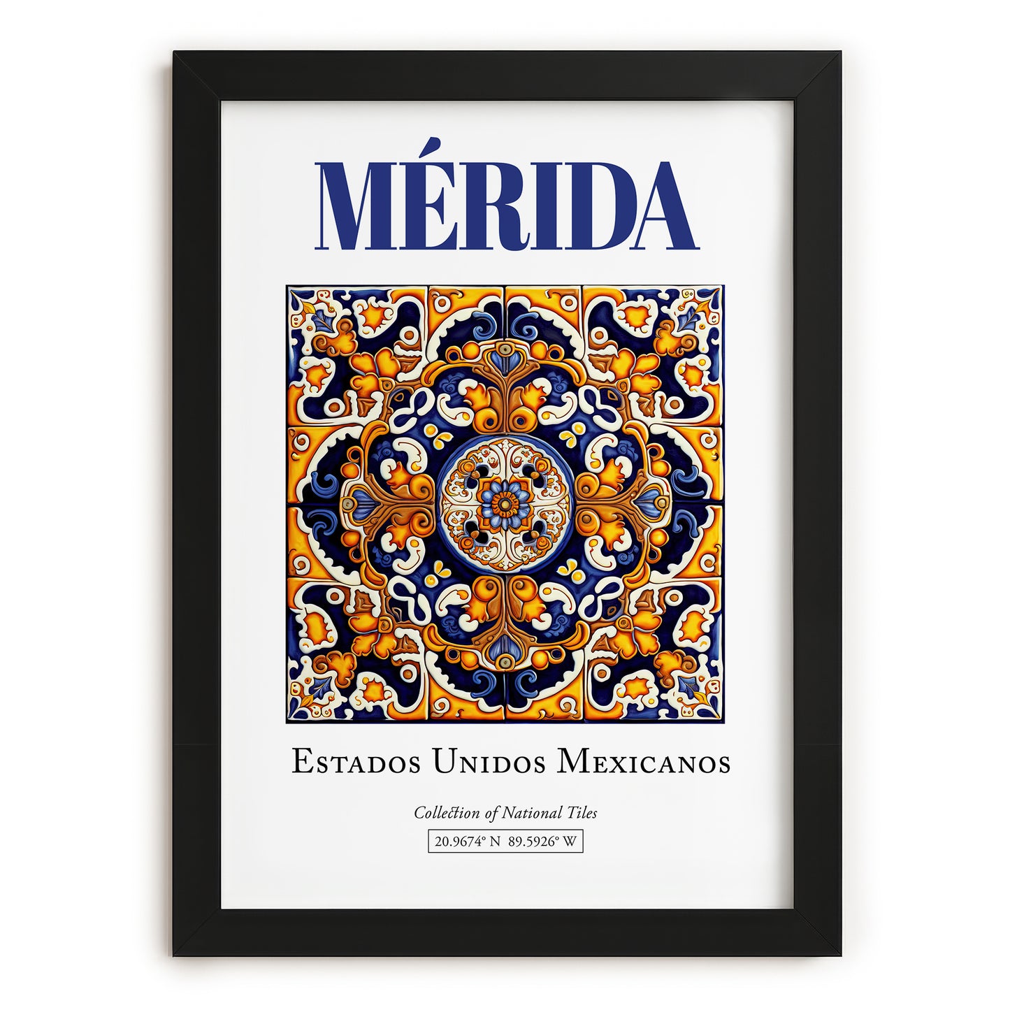 Mérida, Mexico – Global Wall Art, in sleek black frame