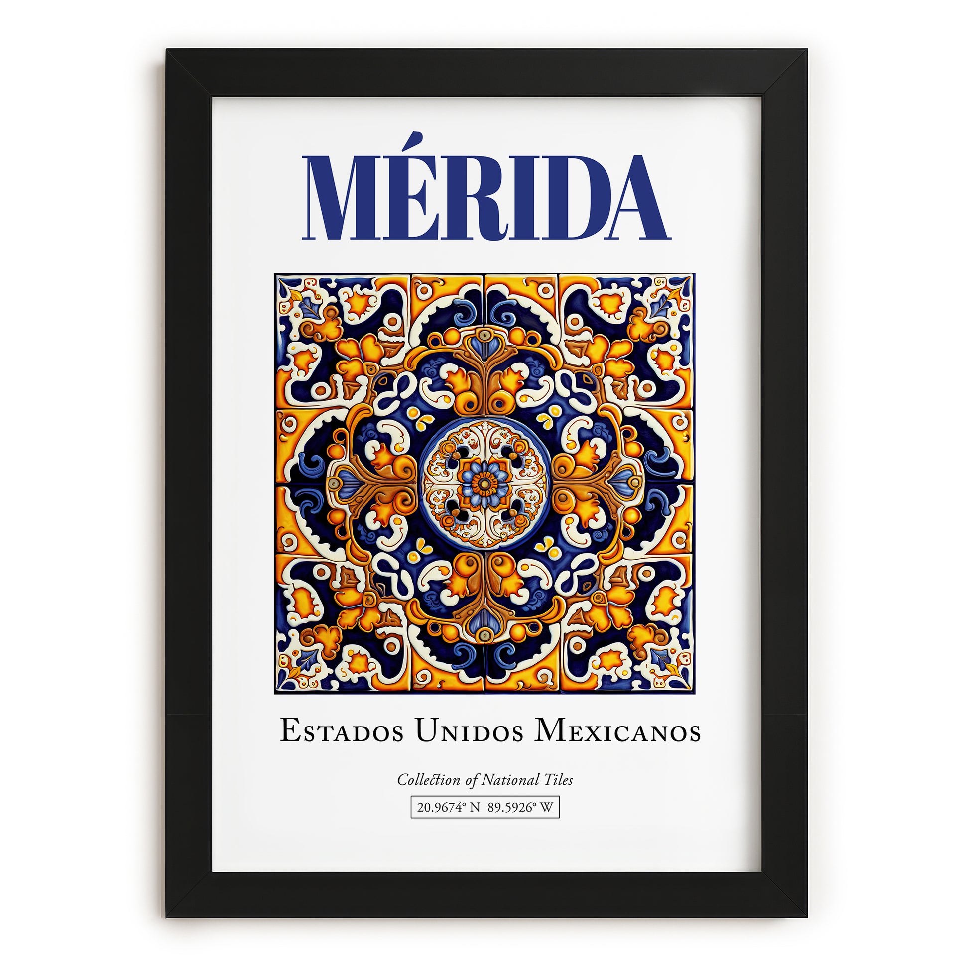 Mérida, Mexico – Global Wall Art, in sleek black frame
