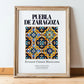 Puebla de Zaragoza, Mexico – Cultural Heritage Wall Art, in wooden frame leaning on the floor