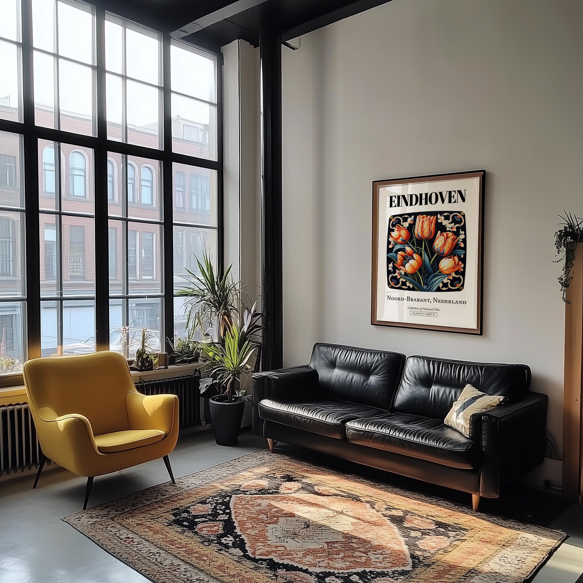 Eindhoven, Netherlands – Travel Print, unframed on coastal sand