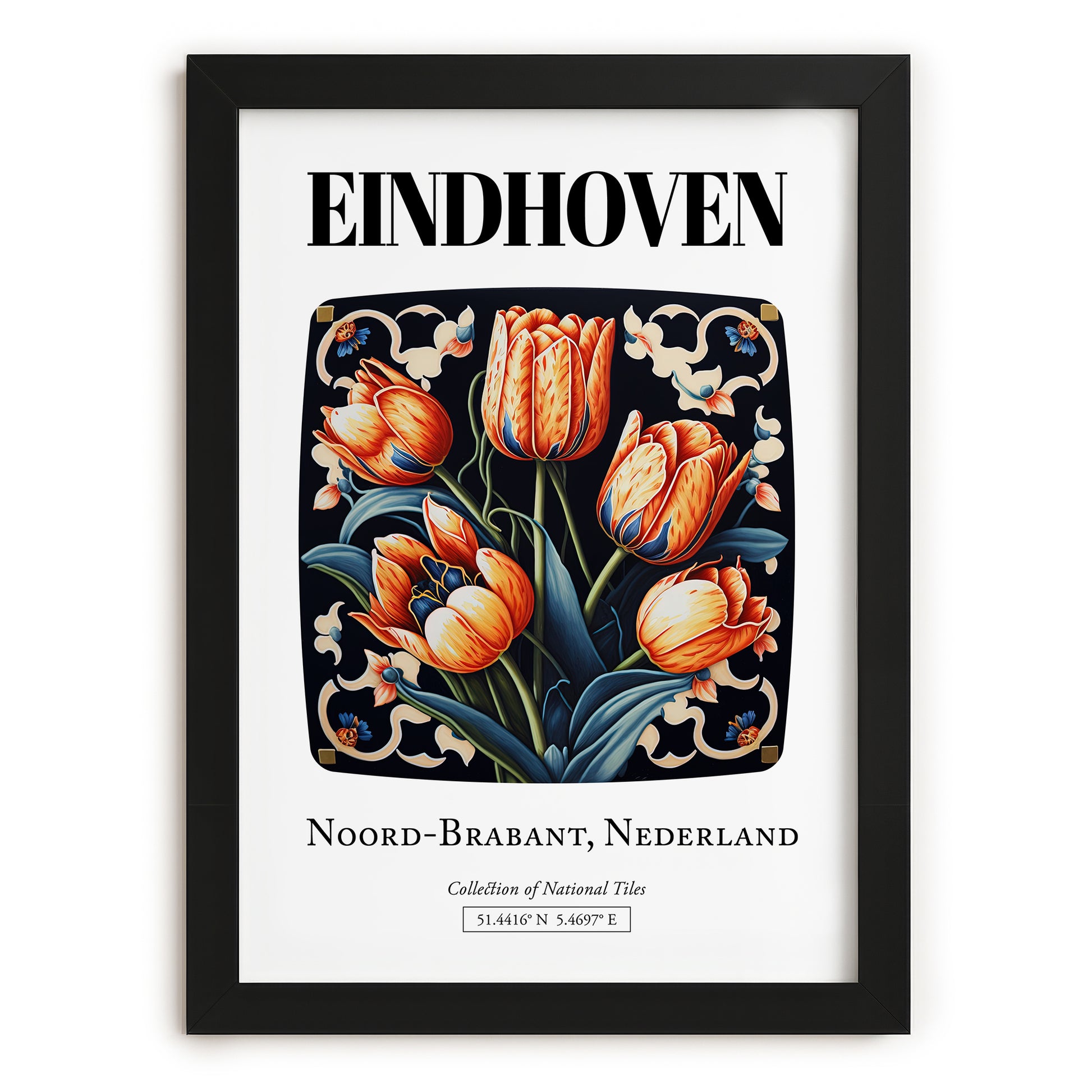Eindhoven, Netherlands – Travel Print, in sleek black frame