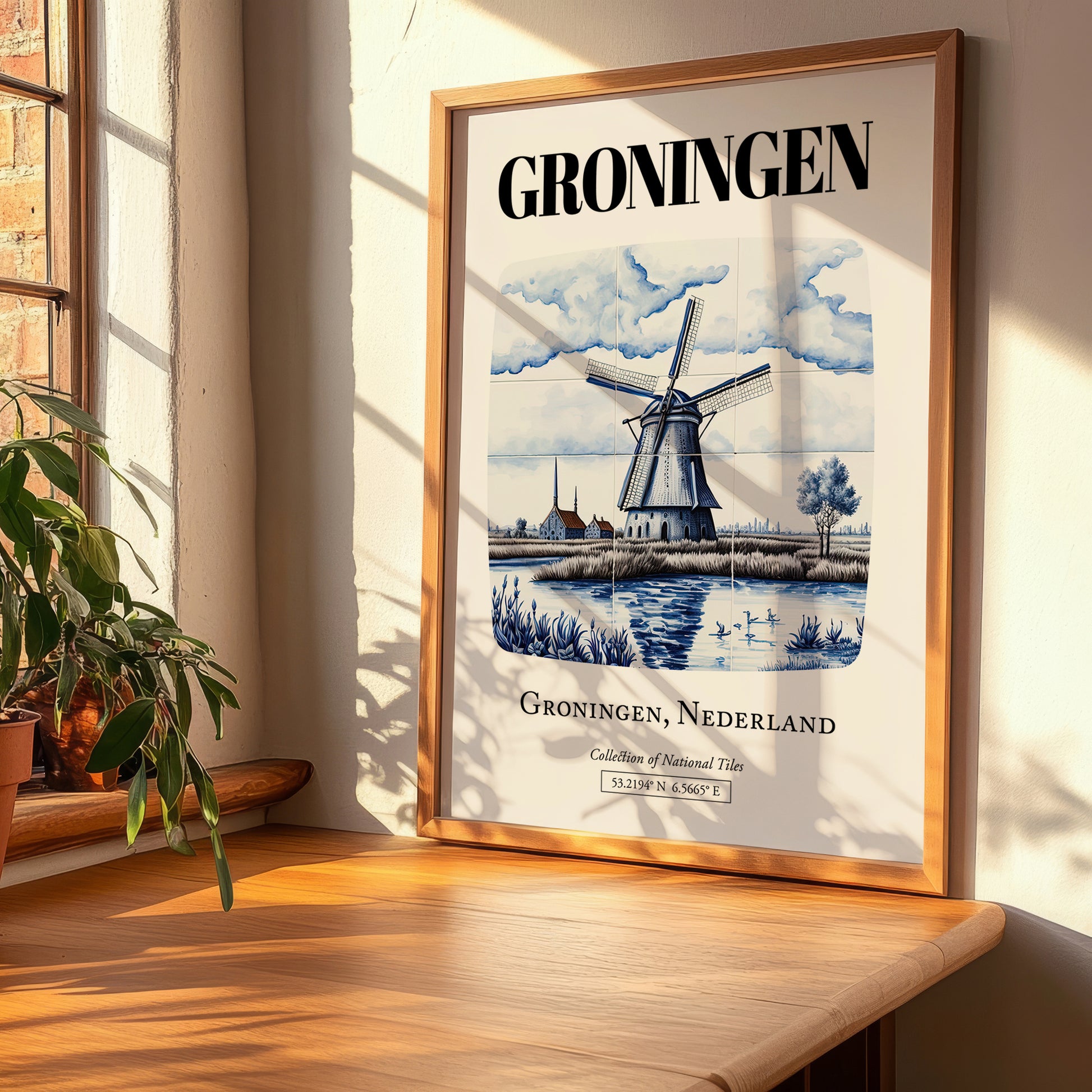 Groningen, Netherlands – Travel Poster, clean layout with no caption