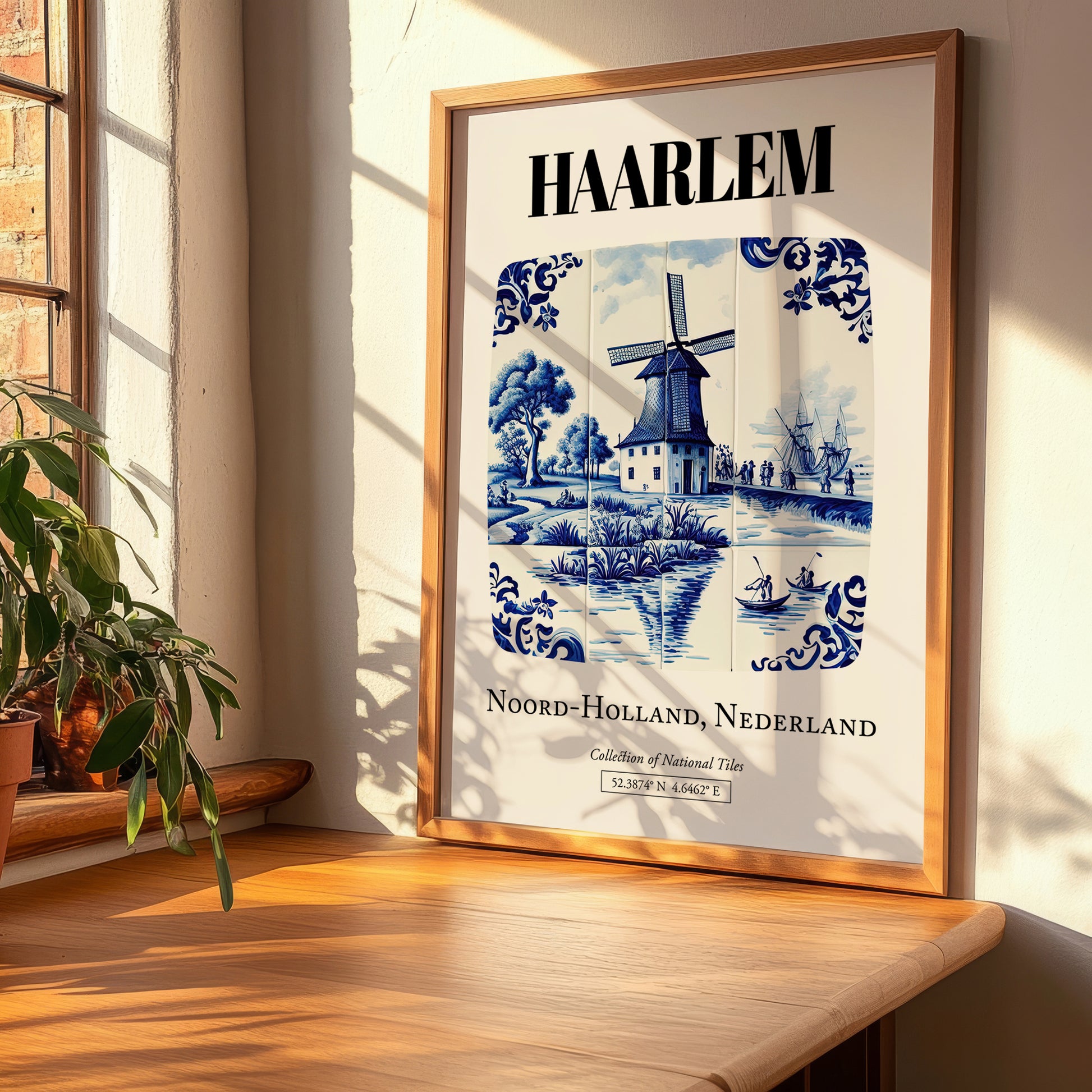 Haarlem, Netherlands – Travel Print, clean layout with no caption