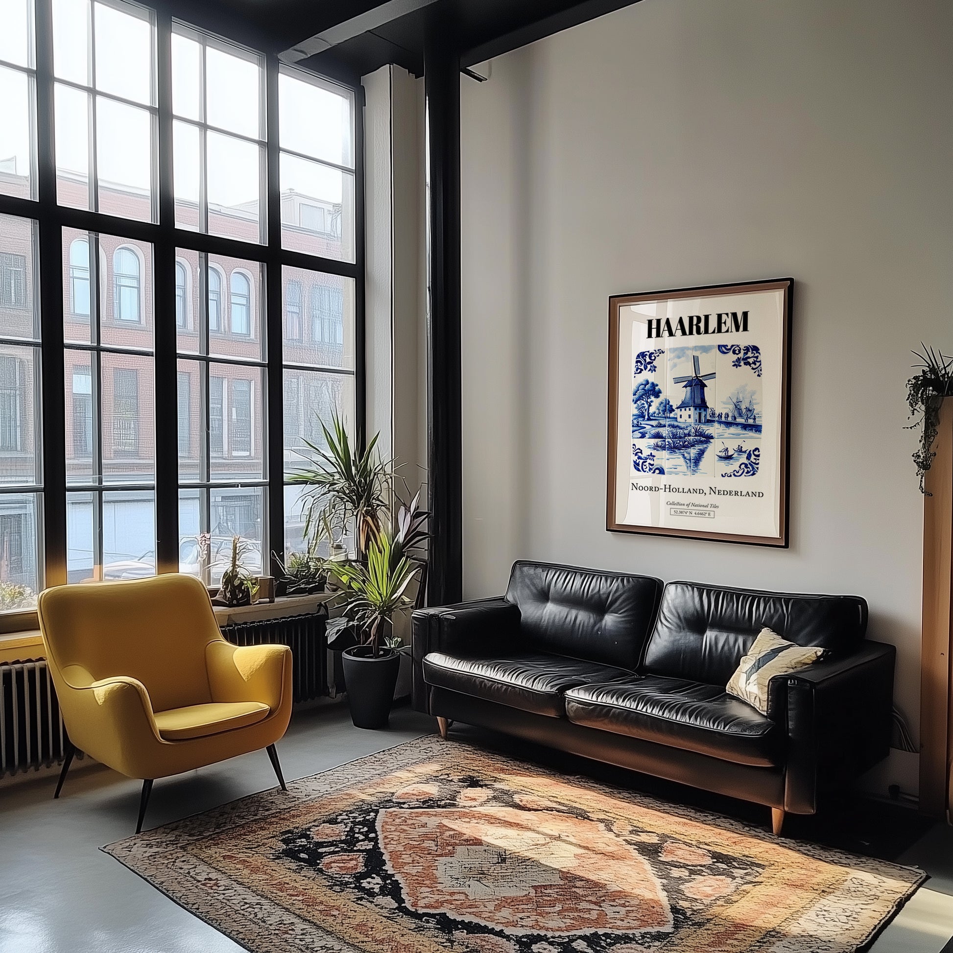 Haarlem, Netherlands – Travel Print, unframed on coastal sand