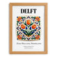 Delft, Netherlands – Country Culture Poster, set in oak frame