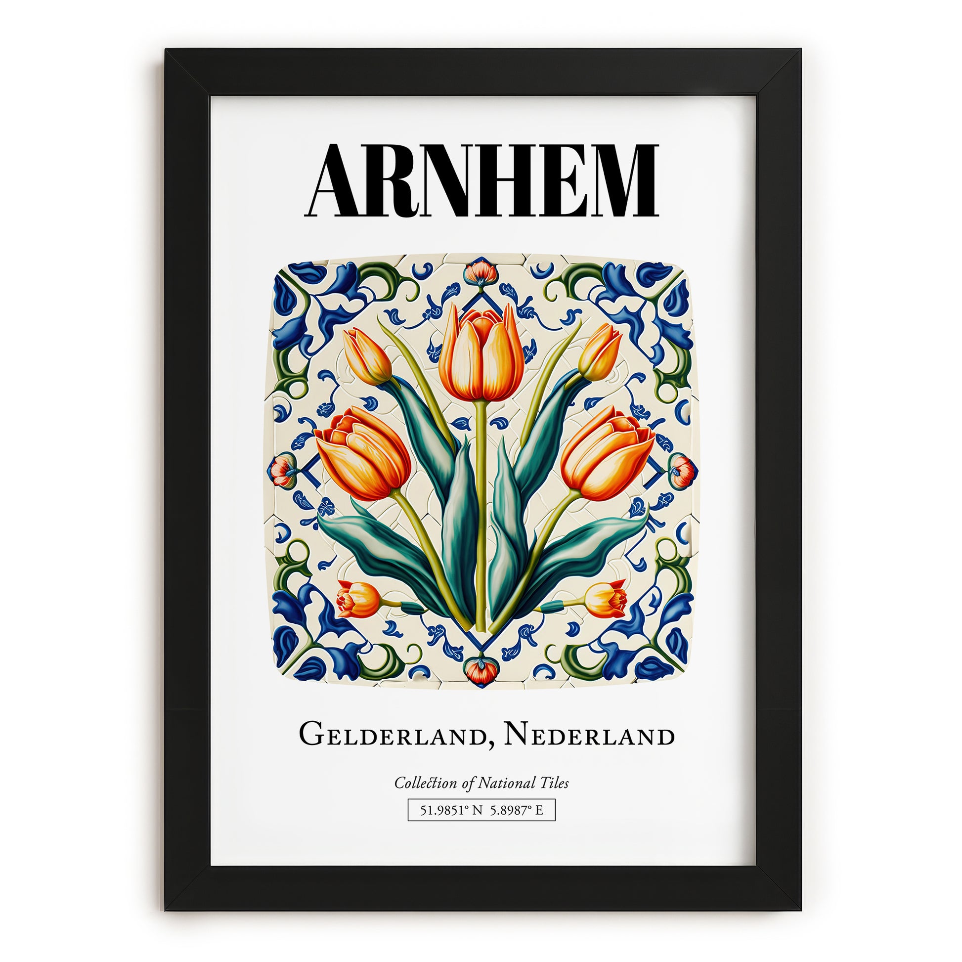 Arnhem, Netherlands – Travel Print, in sleek black frame
