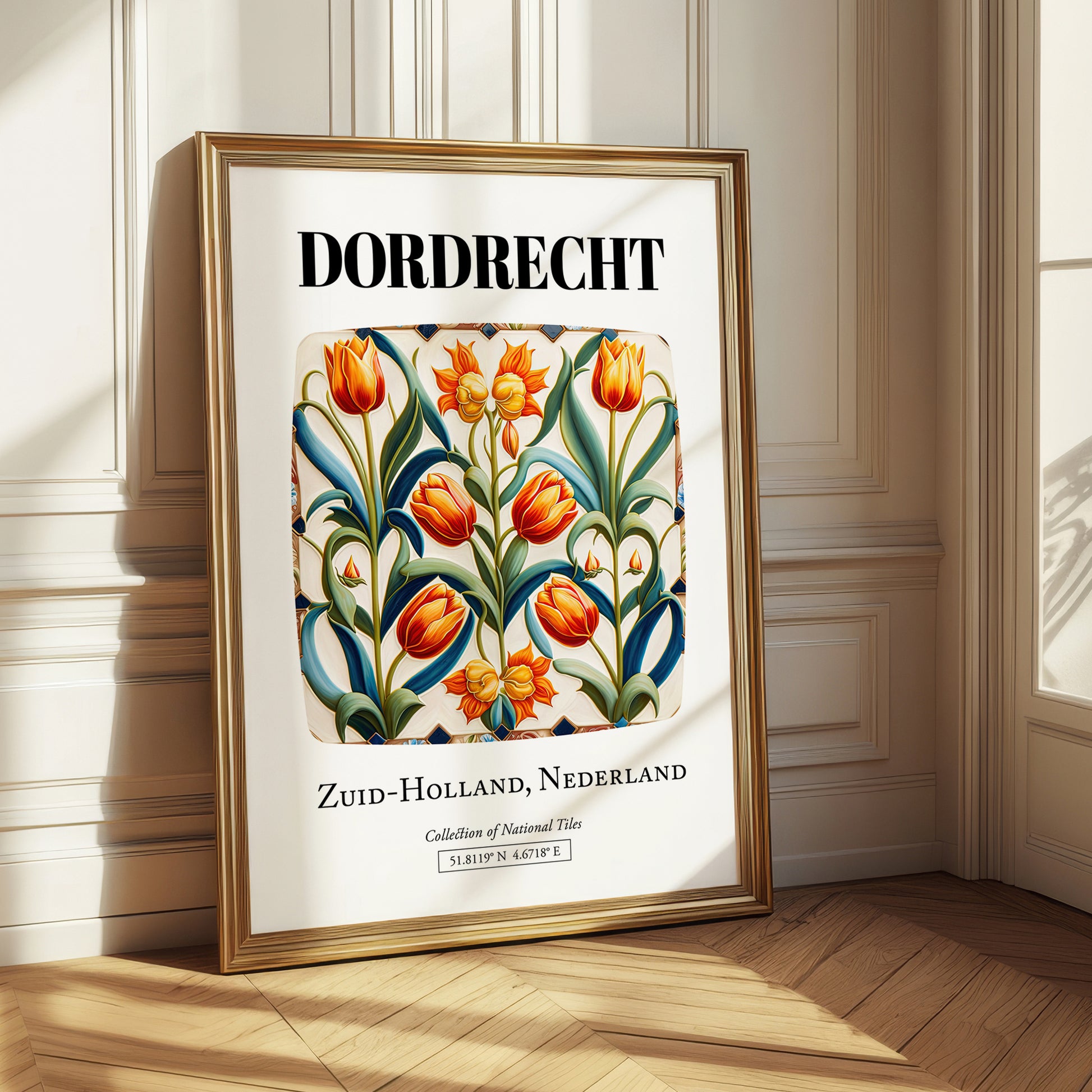 Dordrecht, Netherlands – Global Cities Wall Print, styled in a charming Paris street view