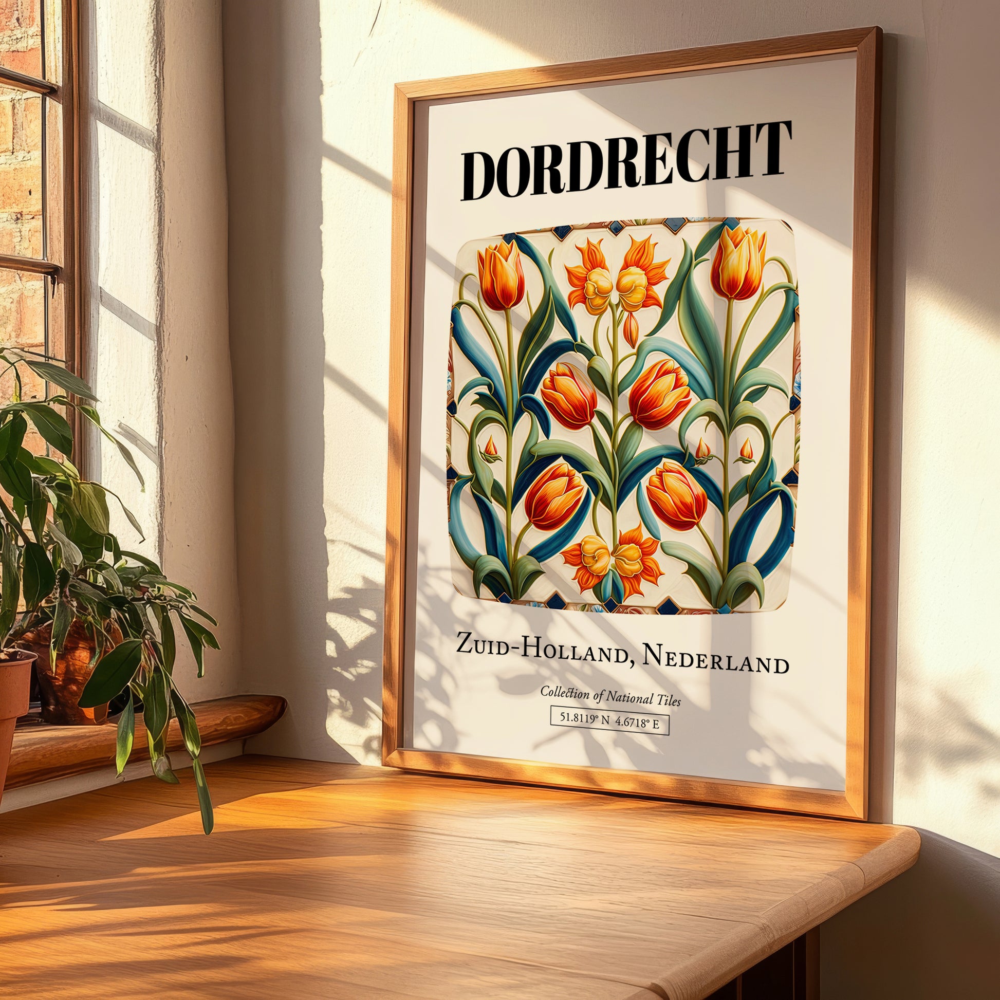 Dordrecht, Netherlands – Global Cities Wall Print, clean layout with no caption