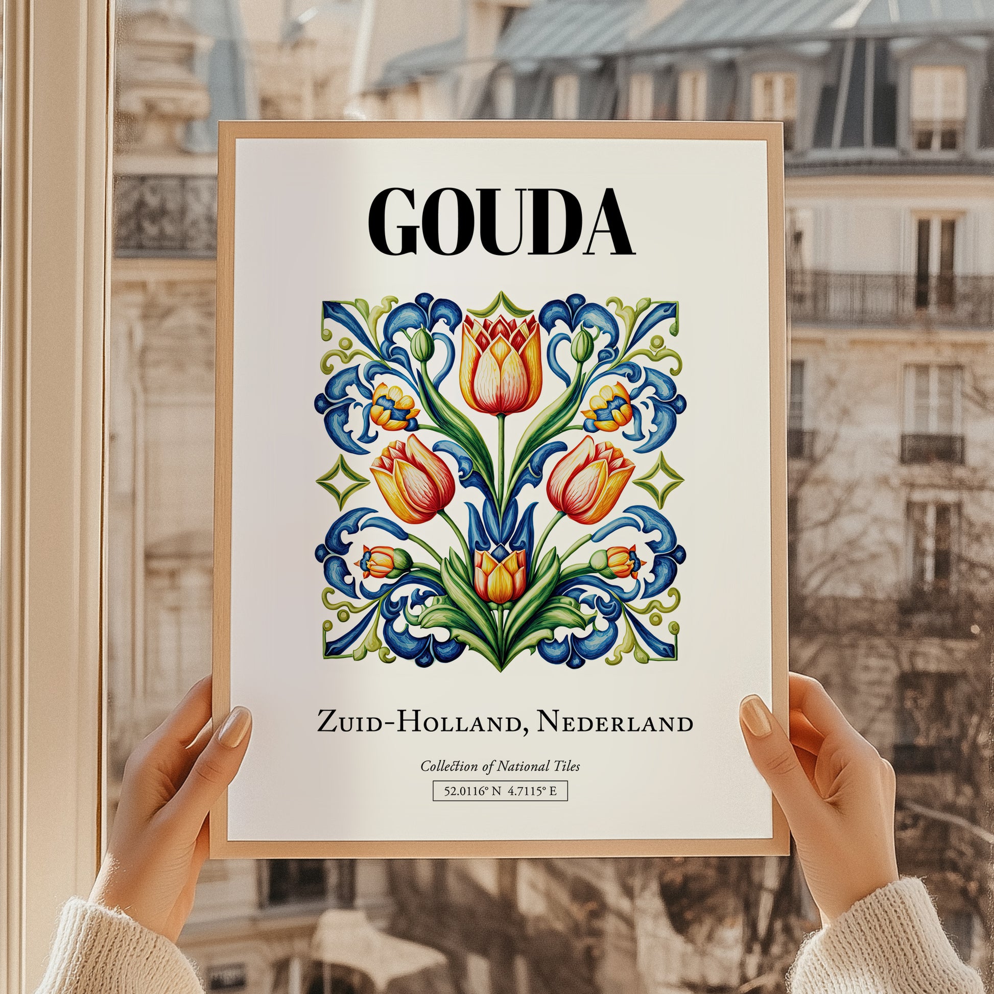 Gouda, Netherlands – Illustrated Travel Poster