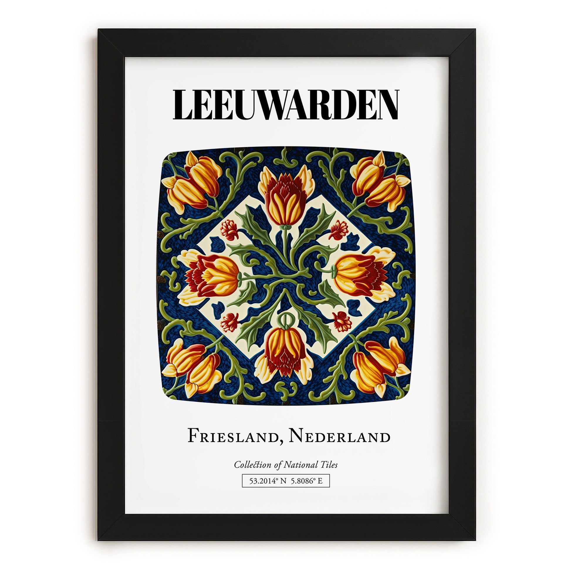 Leeuwarden, Netherlands – Wanderlust-Inspired Poster, in sleek black frame