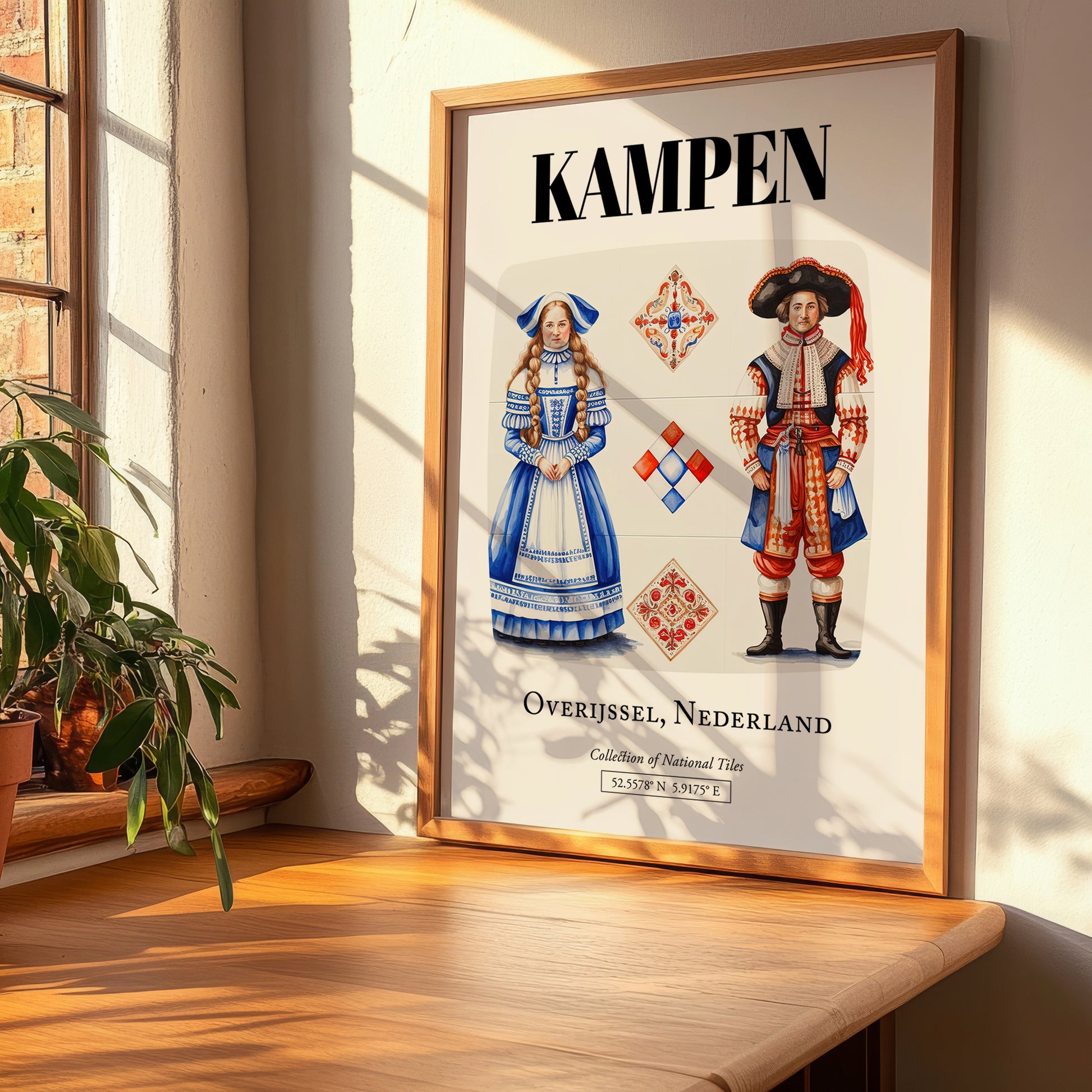 Kampen, Netherlands – Wanderlust-Inspired Poster, clean layout with no caption