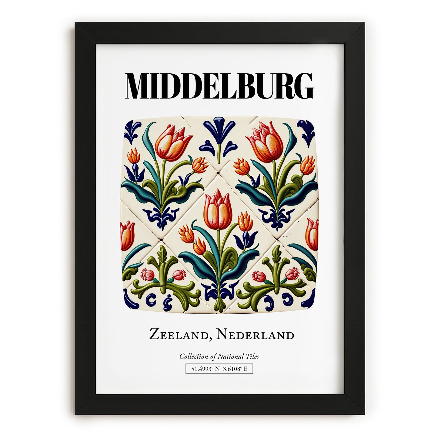 Middelburg, Netherlands – Travel Memories Wall Print, in sleek black frame