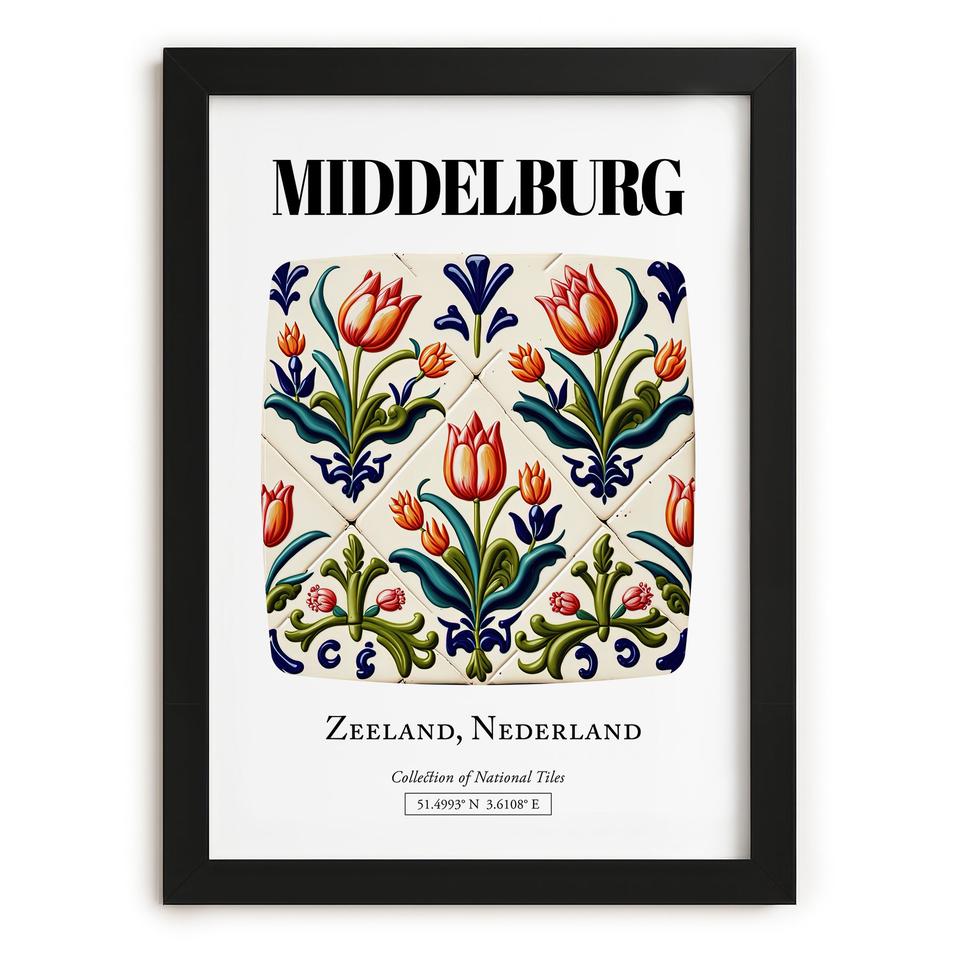 Middelburg, Netherlands – Travel Memories Wall Print, in sleek black frame