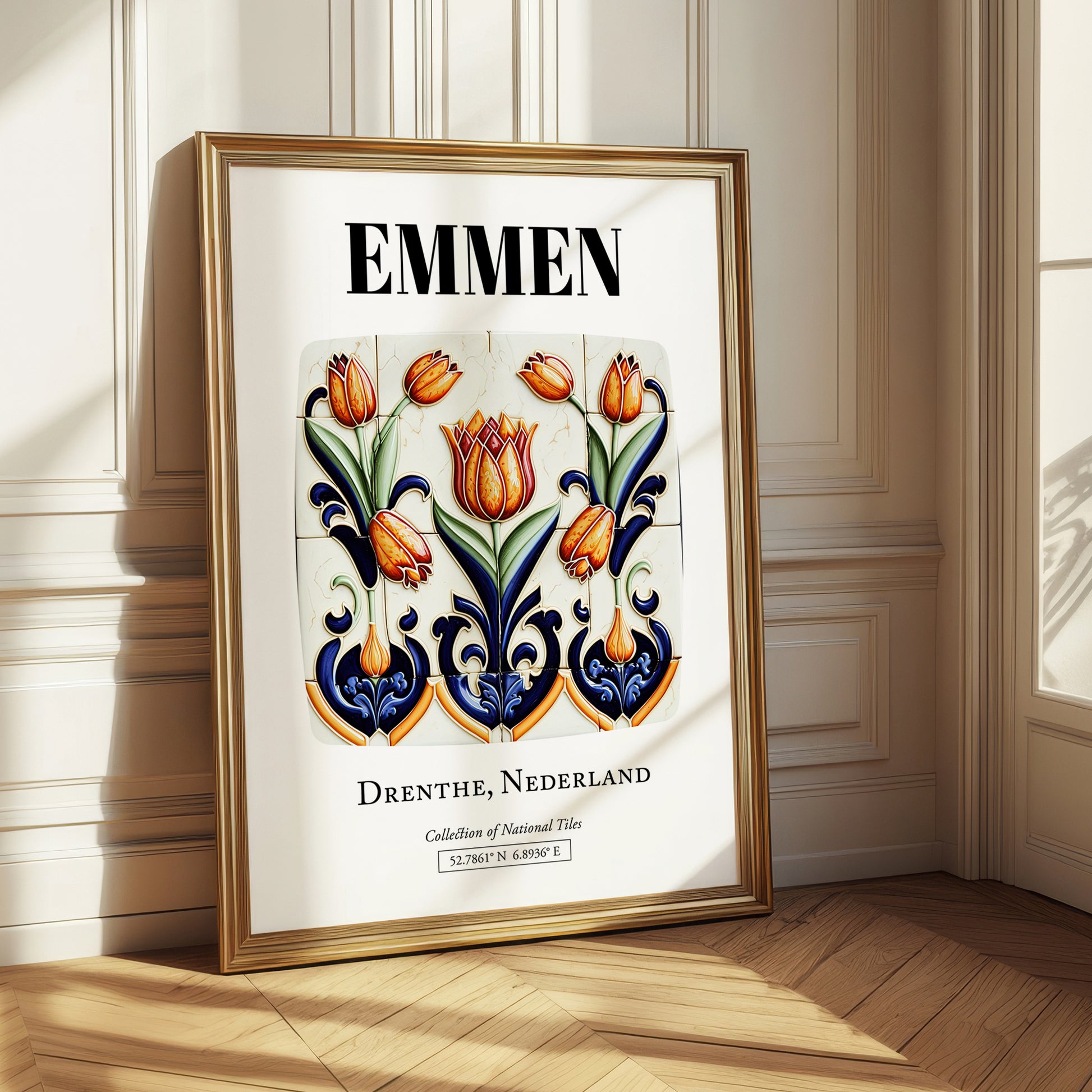 Emmen, Netherlands – Travel Poster, styled in a charming Paris street view