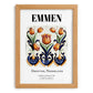 Emmen, Netherlands – Travel Poster, set in oak frame