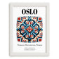 Oslo, Norway – National Pride Wall Decor, placed in minimal white frame