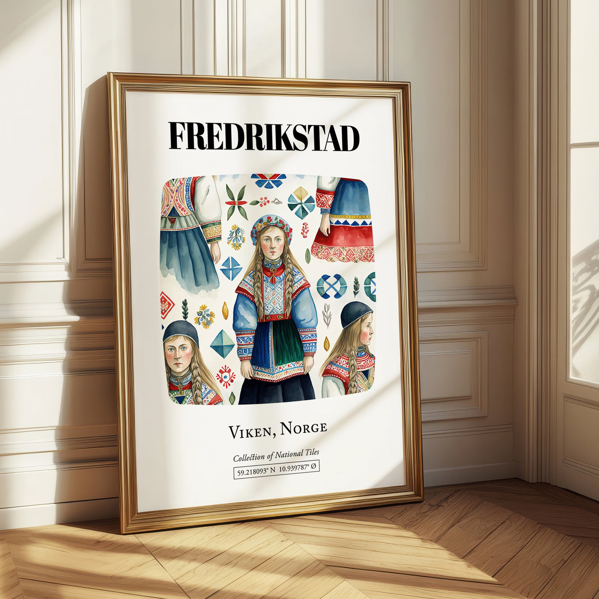 Fredrikstad, Norway – Travel Poster, styled in a charming Paris street view