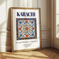 Karachi, Pakistan – Retro Travel Poster, styled in a charming Paris street view