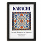 Karachi, Pakistan – Retro Travel Poster, in sleek black frame