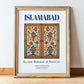 Islamabad, Pakistan – Travel Poster, in wooden frame leaning on the floor